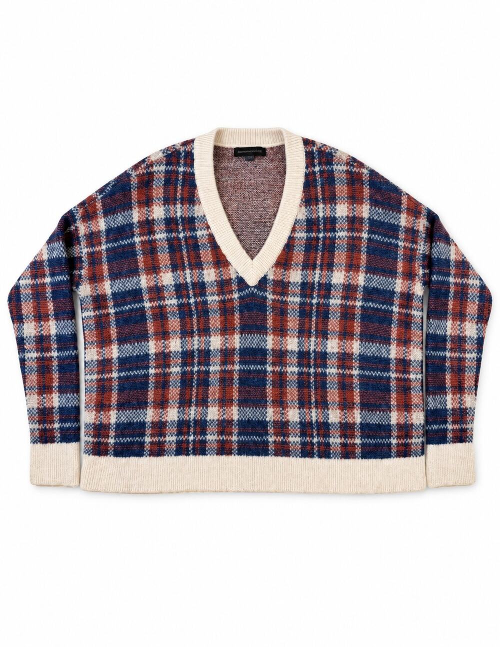 Banana Republic Plaid V Neck Sweater XS Eclectic Grandpa Preppy Fall